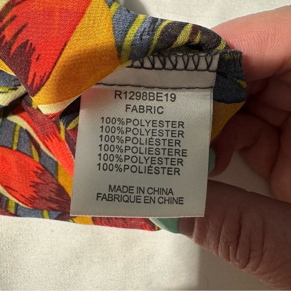 Molly Bracken Sheer Sleeveless Racerback Top Tropical Print– Size Small - Picture 4 of 7